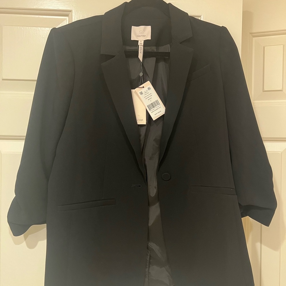 Cinq a sept Crepe Khloe Blazer Black